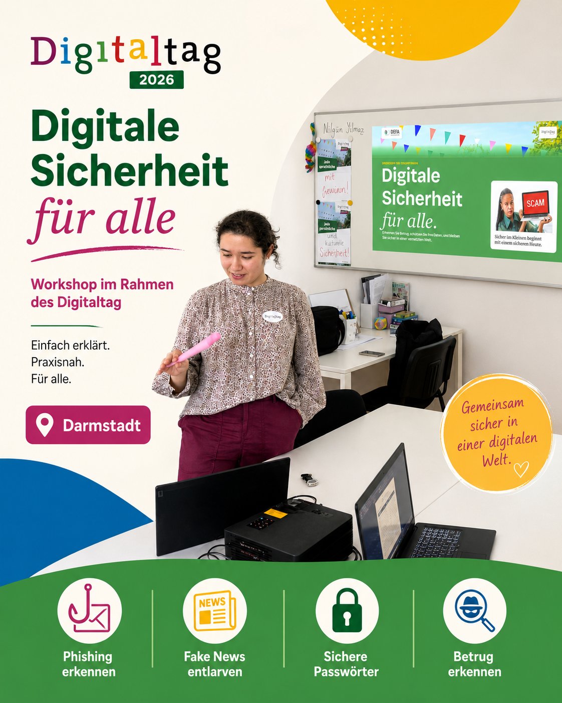 Digital security workshop graphic